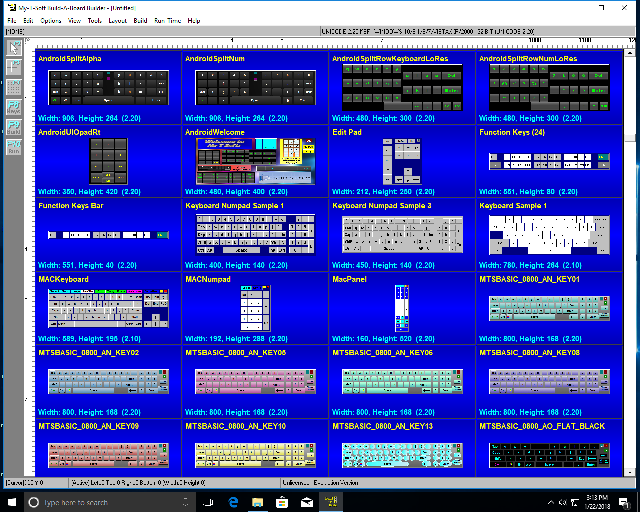 Build-A-Board On-screen Keyboard Designer Screen Shot (Keypad Templates)