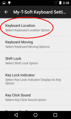 My-T-Soft Keyboard Settings