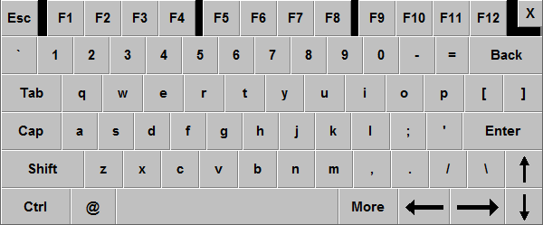 Build-A-Board On screen Keyboard Example Large US Layout